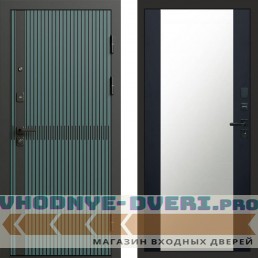 Дверь Termo Door ГРАУНД Velutto Verde Бетон Зеркало 27 Черный кварц + тонировка Дверь Termo Door ГРАУНД Velutto Verde Бетон Зеркало 27 Черный кварц + тонировка